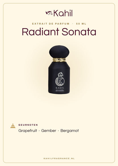 Duftnoten von Kahil Radiant Sonata Extrait de Parfum 50 ml: Grapefruit, Ingwer, Bergamotte